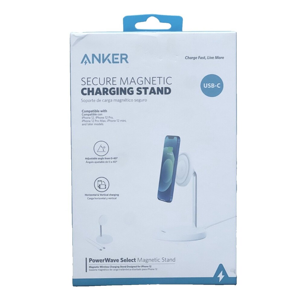 Anker PowerWave Select Magnetic Wireless Charging Stand Fast Charger for iPhone
